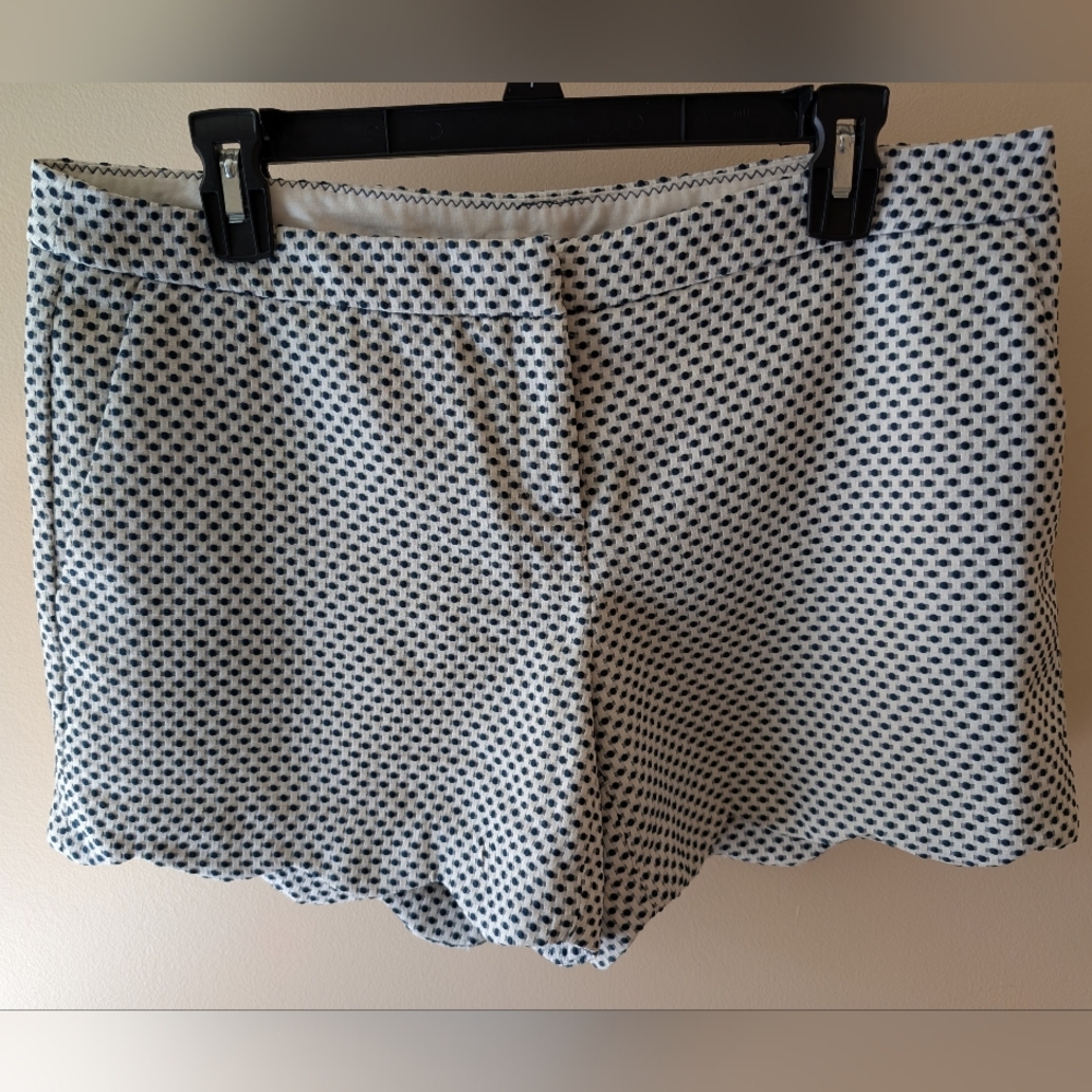 Cynthia Rowley Navy and White Geometric Shorts